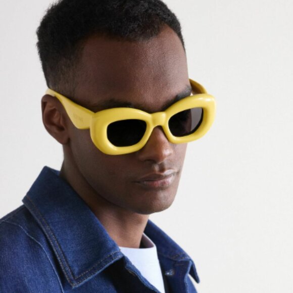 NEW LW40117I 39A LOEWE SUNGLASSES, UNISEX YELLOW EYEWEAR LOEWE - Picture 1 of 12